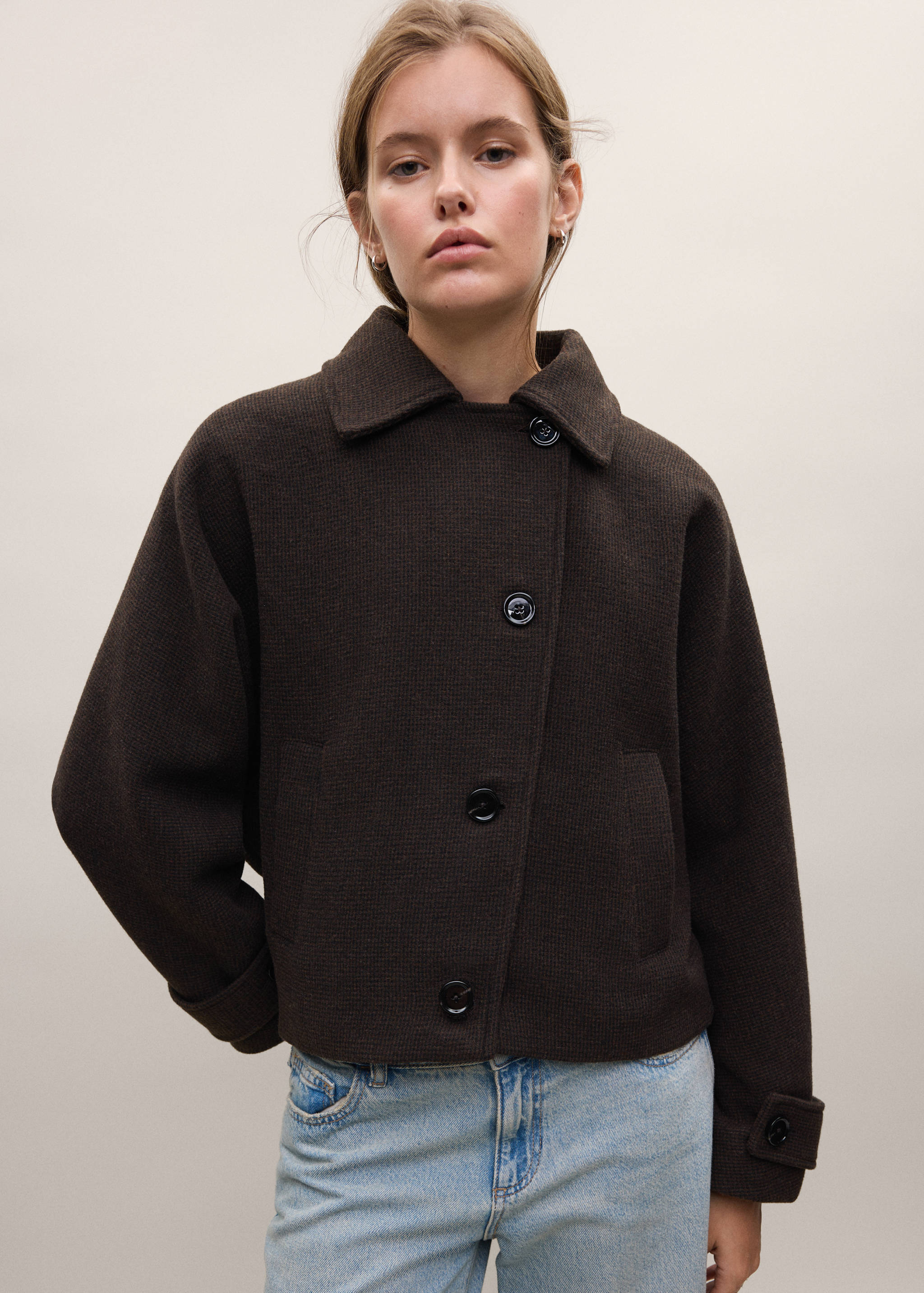 Wool double-breasted coat - Medium plane