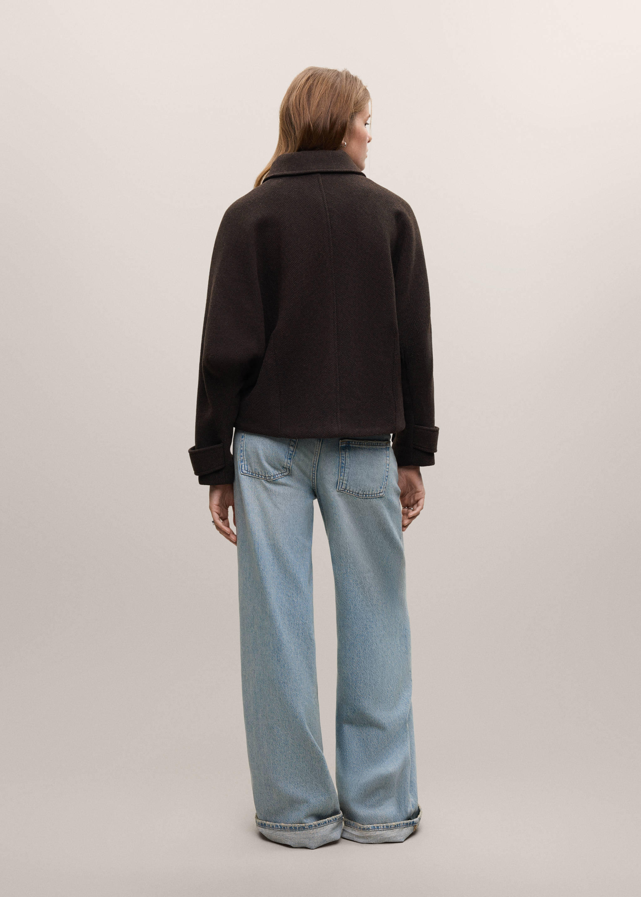 Wool double-breasted coat - Reverse of the article
