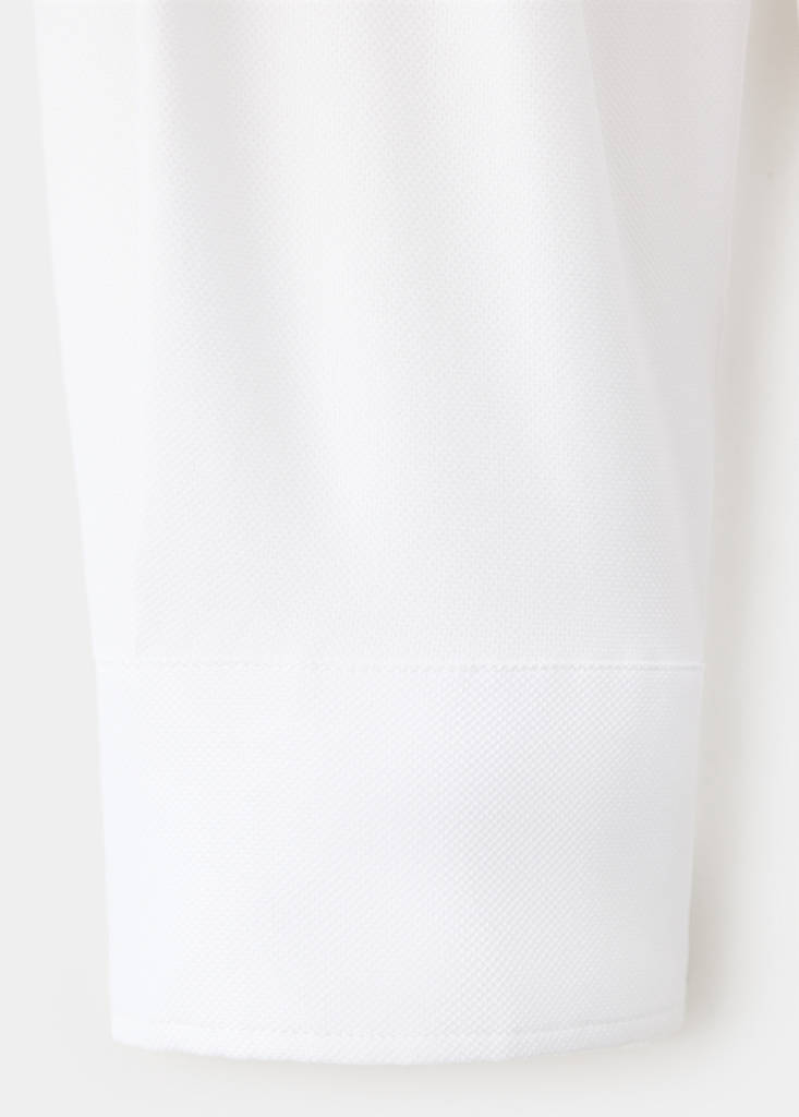 Slim fit comfort stretch non-iron cotton shirt — White