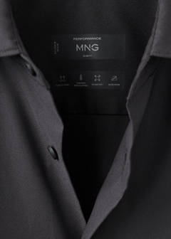 Slim fit comfort stretch non-iron cotton shirt — Black 9