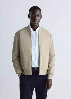 Thermolite®-filled bomber jacket — Medium Brown 1