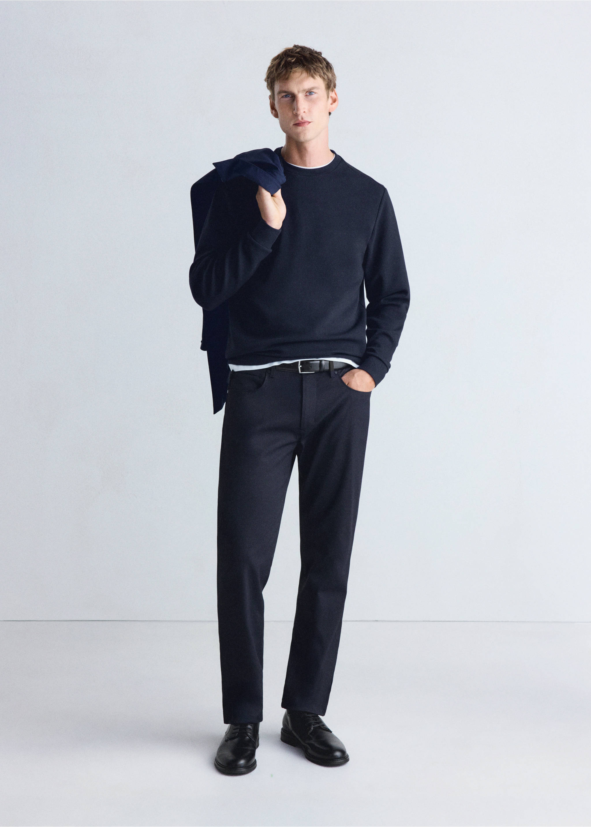 SWEATSHIRT VARESE - Plan général, Bleu marine. Ref: 37086727-00.