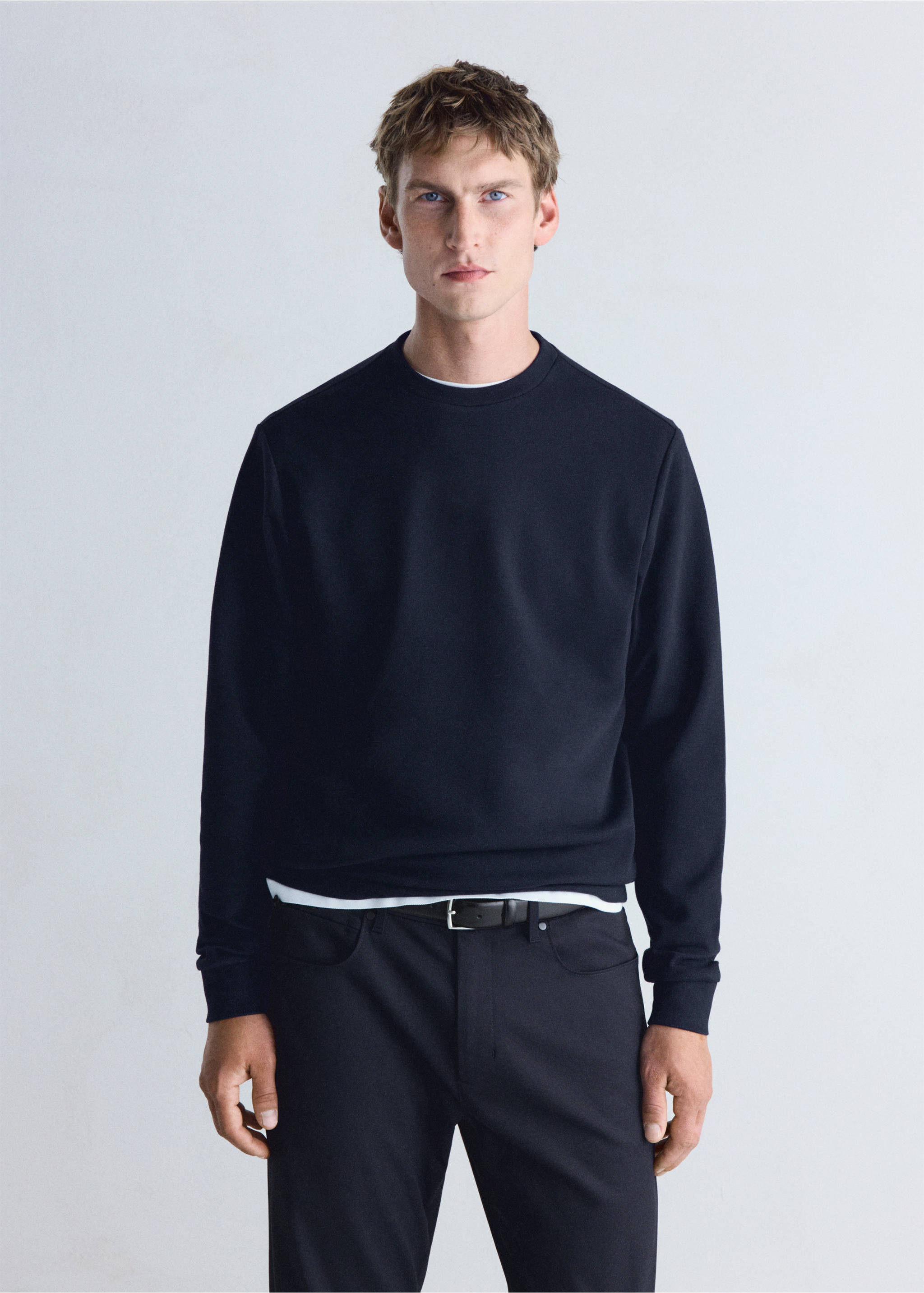 SWEATSHIRT VARESE - Plan moyen, Bleu marine. Ref: 37086727-00.