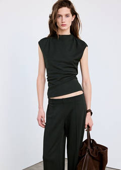 Straight checked trousers — Green 4
