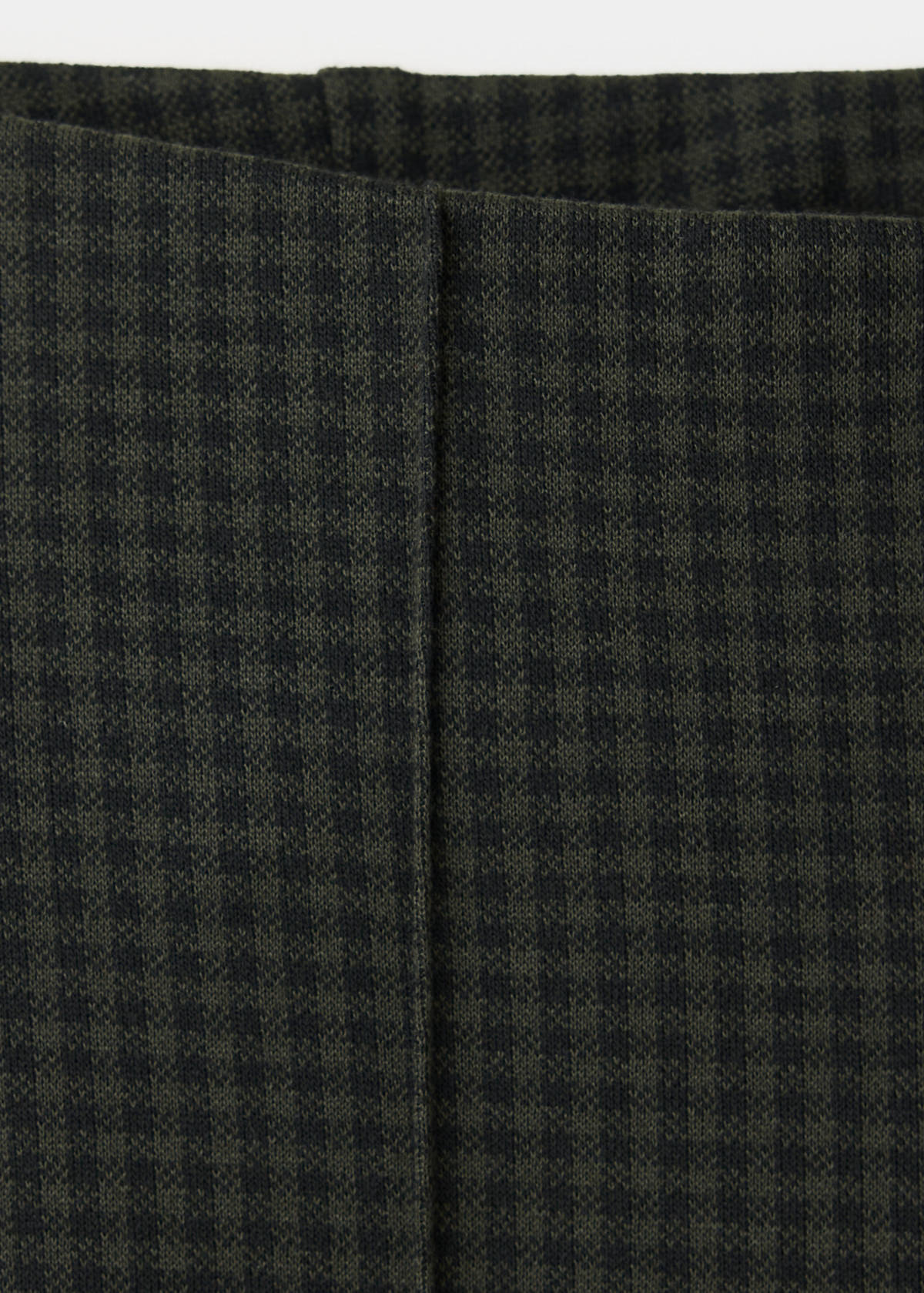 Straight checked trousers — Green