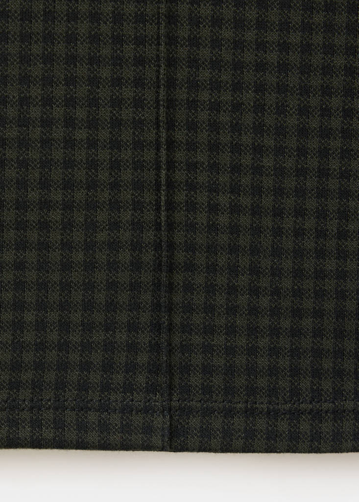 Straight checked trousers — Green
