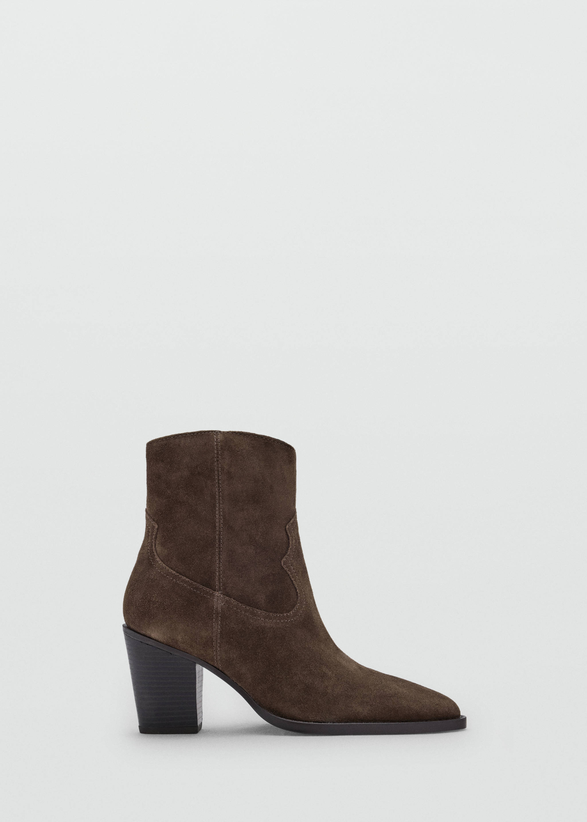 Suede ankle boots with pointed toe - Article without model