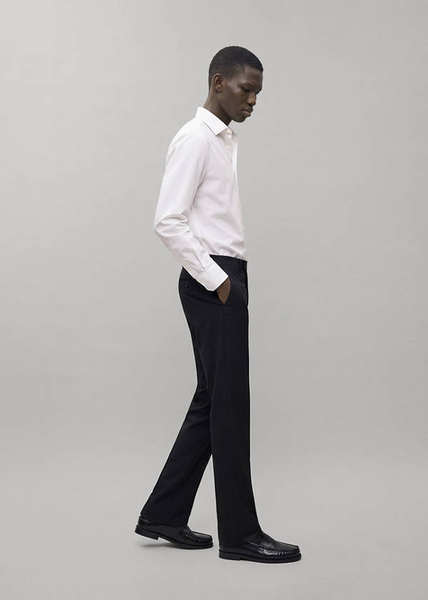 Straight suit trousers — Black