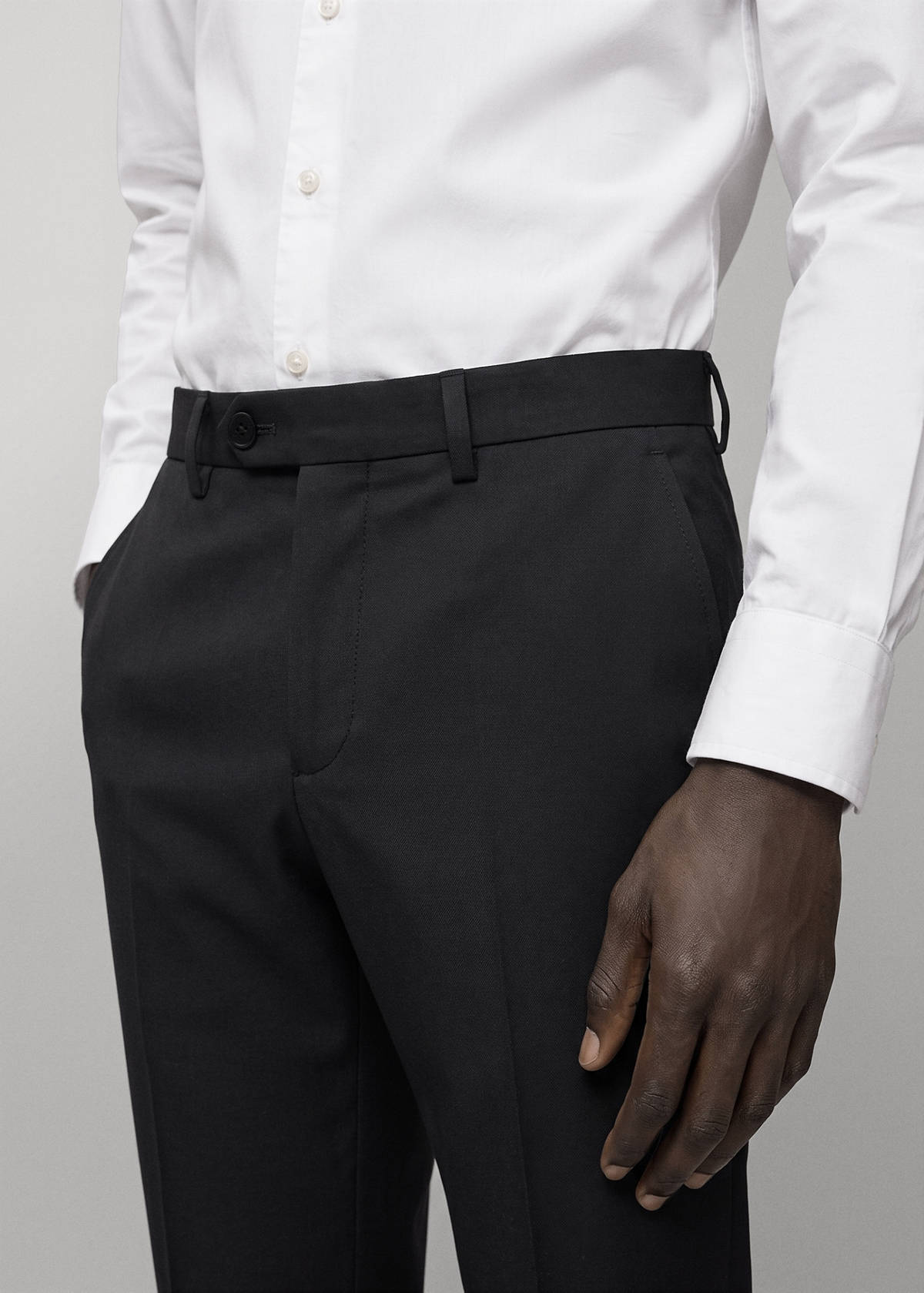 Straight suit trousers — Black