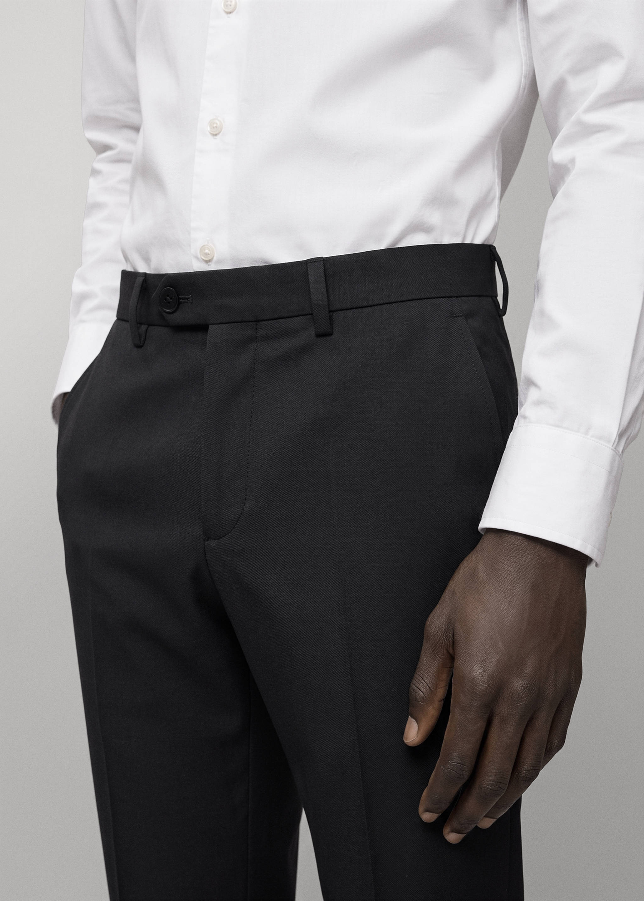 Straight suit trousers - Details of the article 3