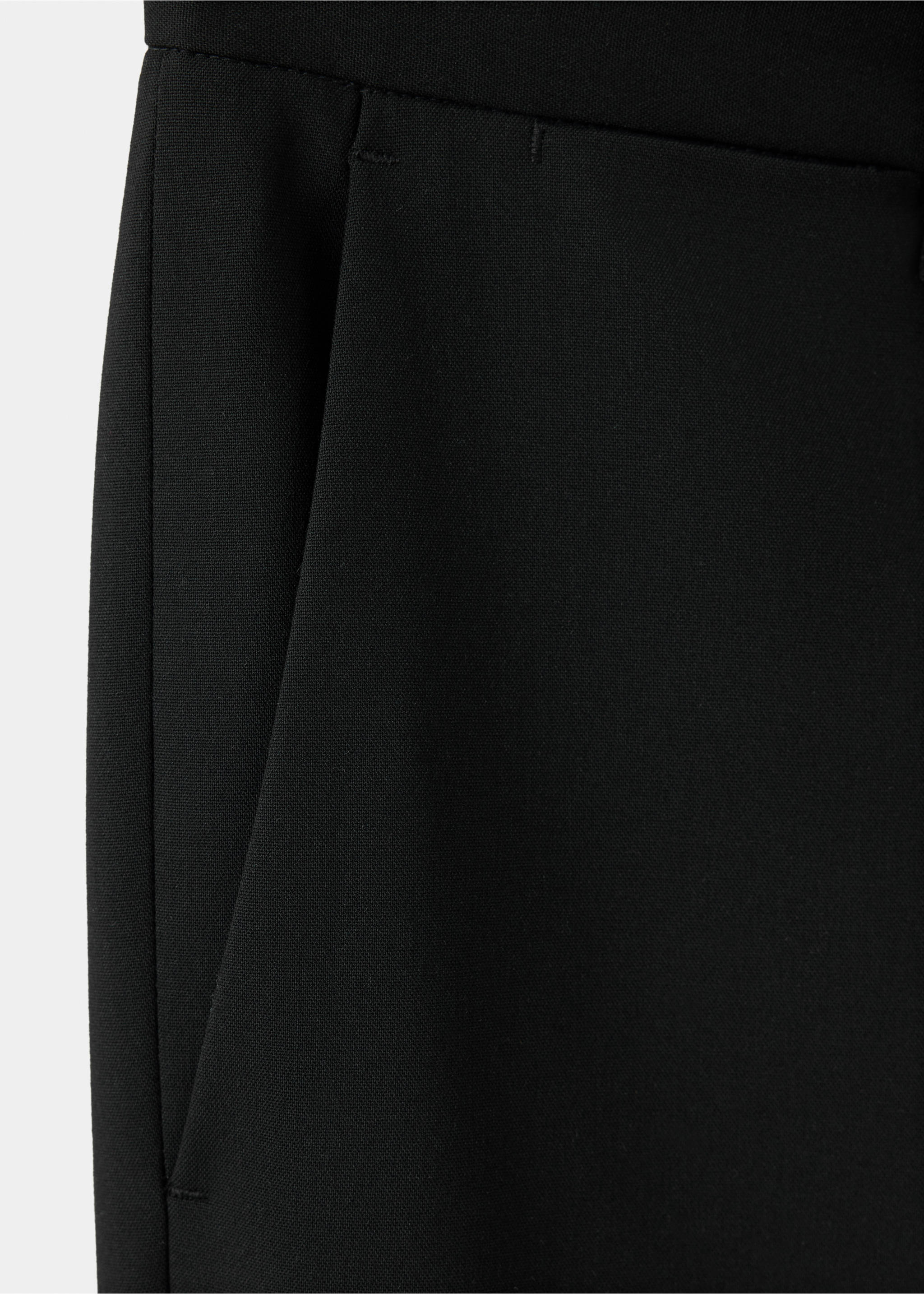 Straight suit trousers - Details of the article 0, Black. Ref: 37086736-00.
