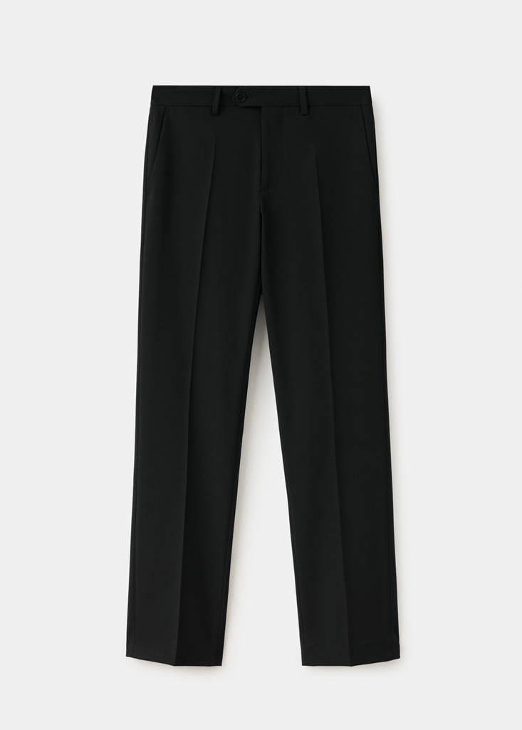 Proste, garniturowe spodnie czarny - Teen - S - MANGO TEEN