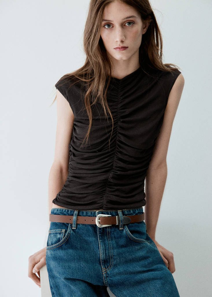 Ruched tops — Chocolate