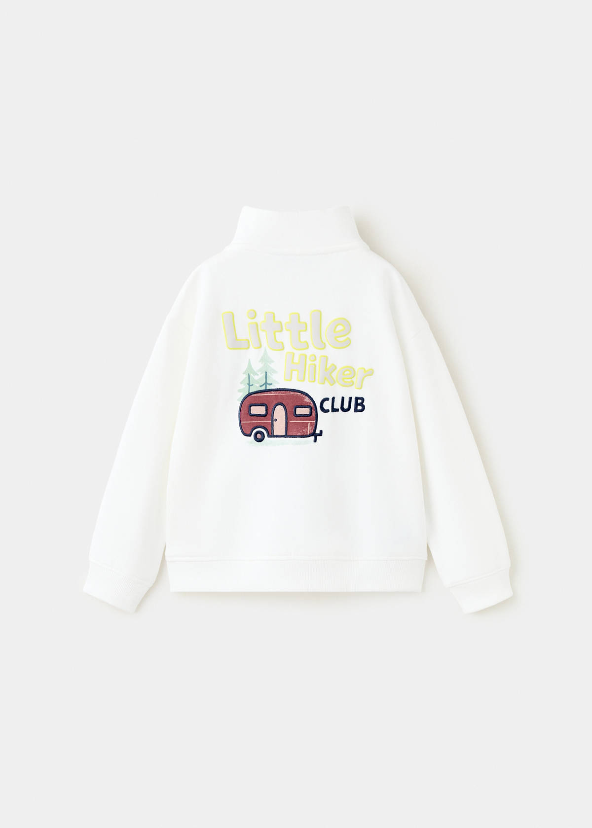 Printed mock-neck sweatshirt — Off White