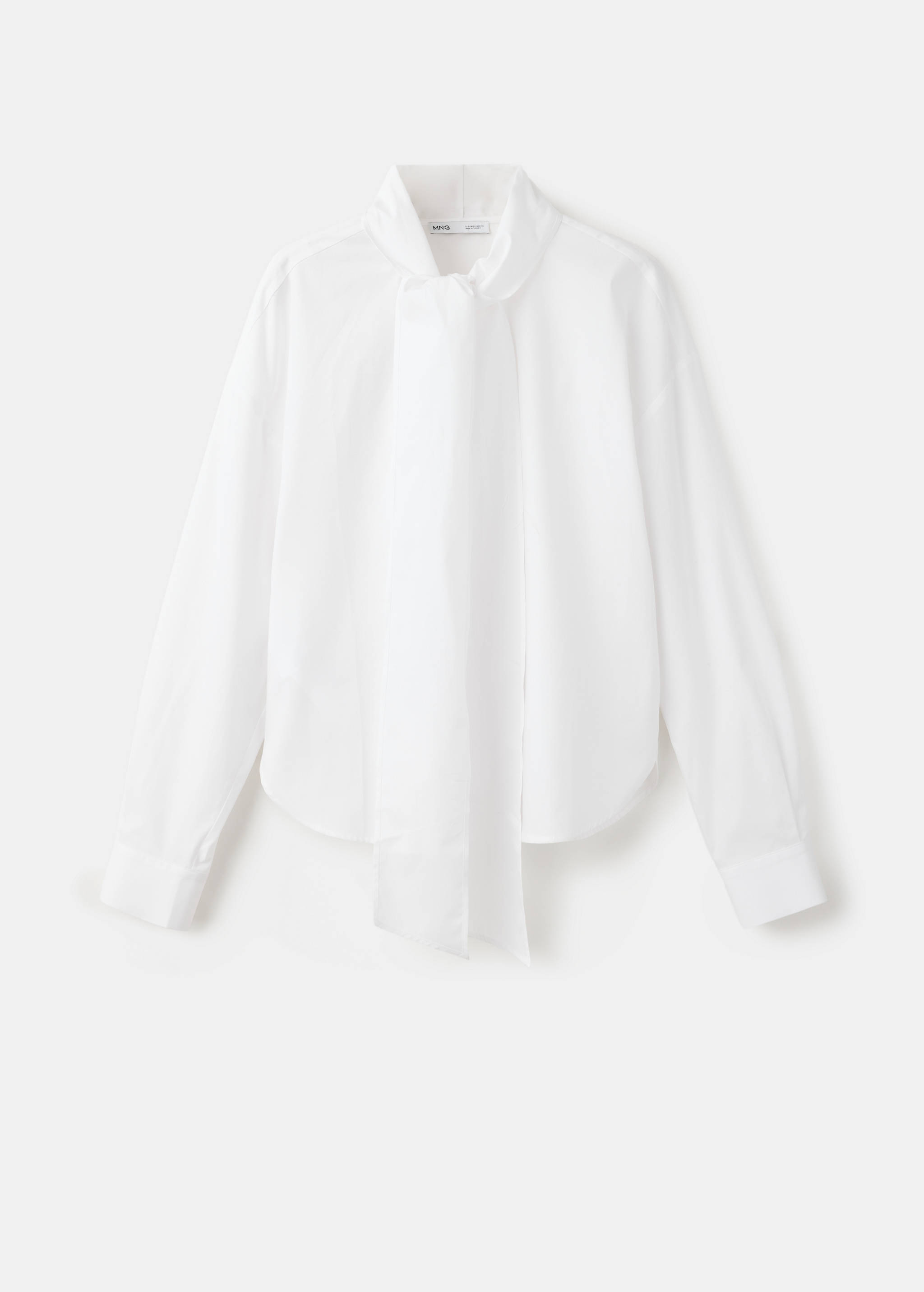 Cotton blouse with tie-neck - Article without model
