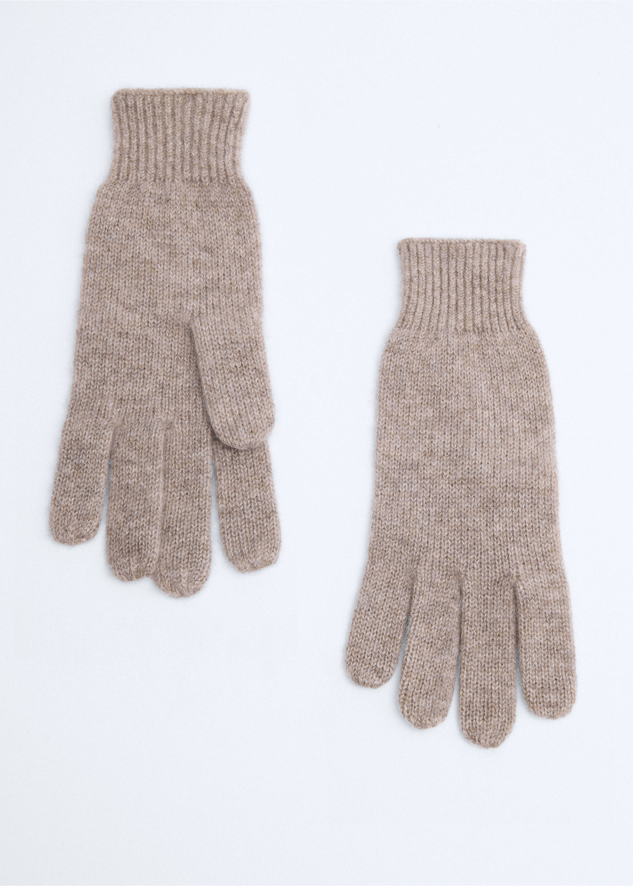 100% Cashmere gloves - Article without model, Beige. Ref: 37087114-00.