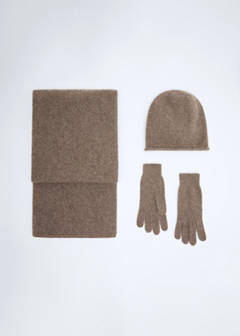 100% Cashmere gloves — Medium Brown 4