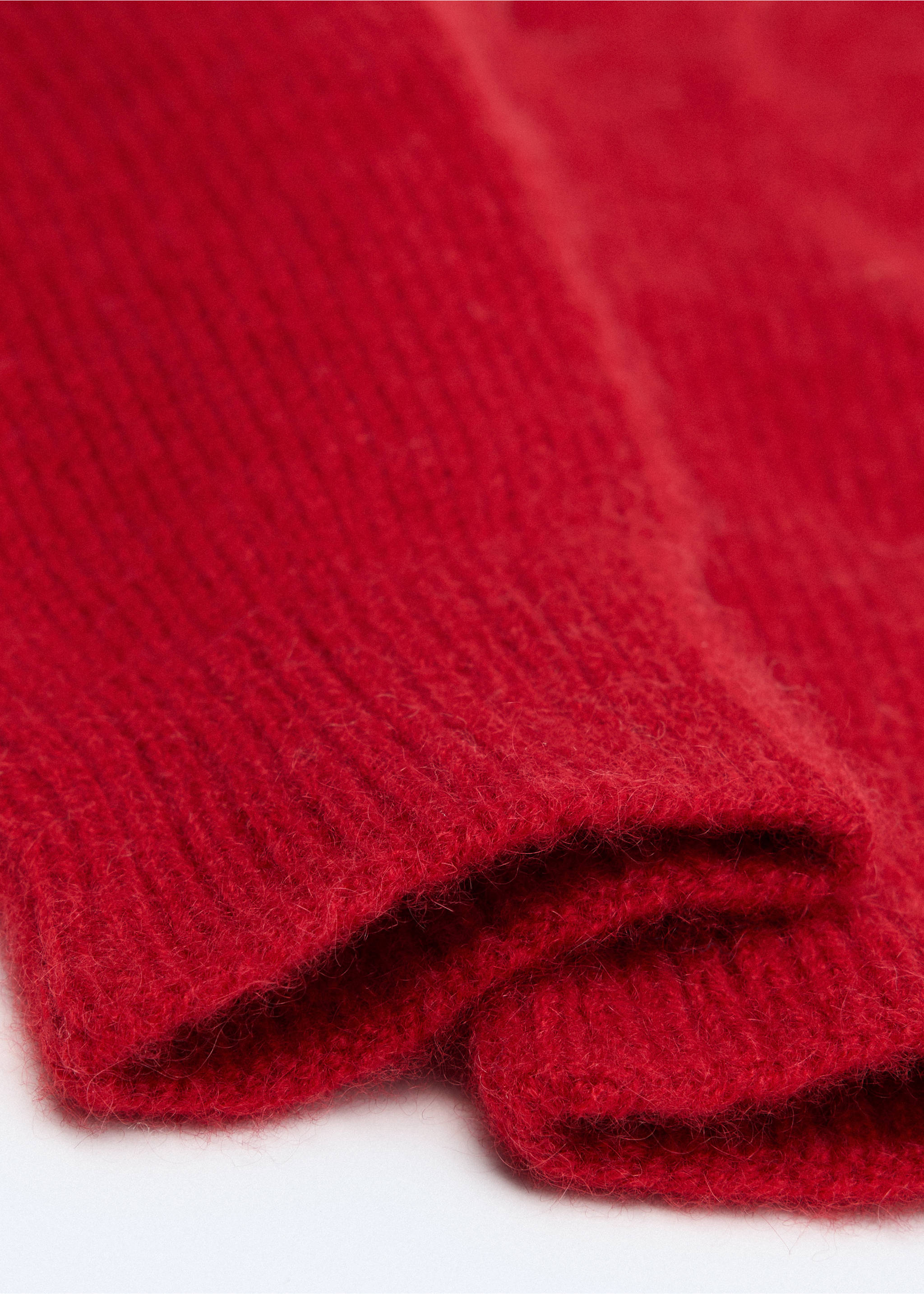 100% Cashmere gloves - Medium plane, Red. Ref: 37087114-00.