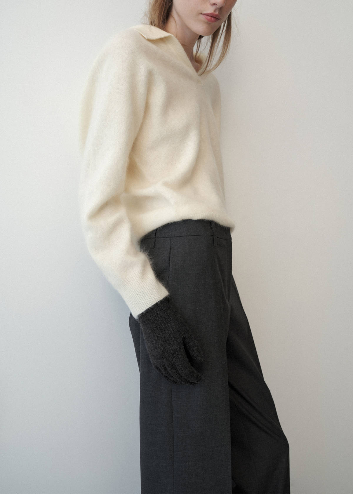 100% Cashmere gloves — Charcoal