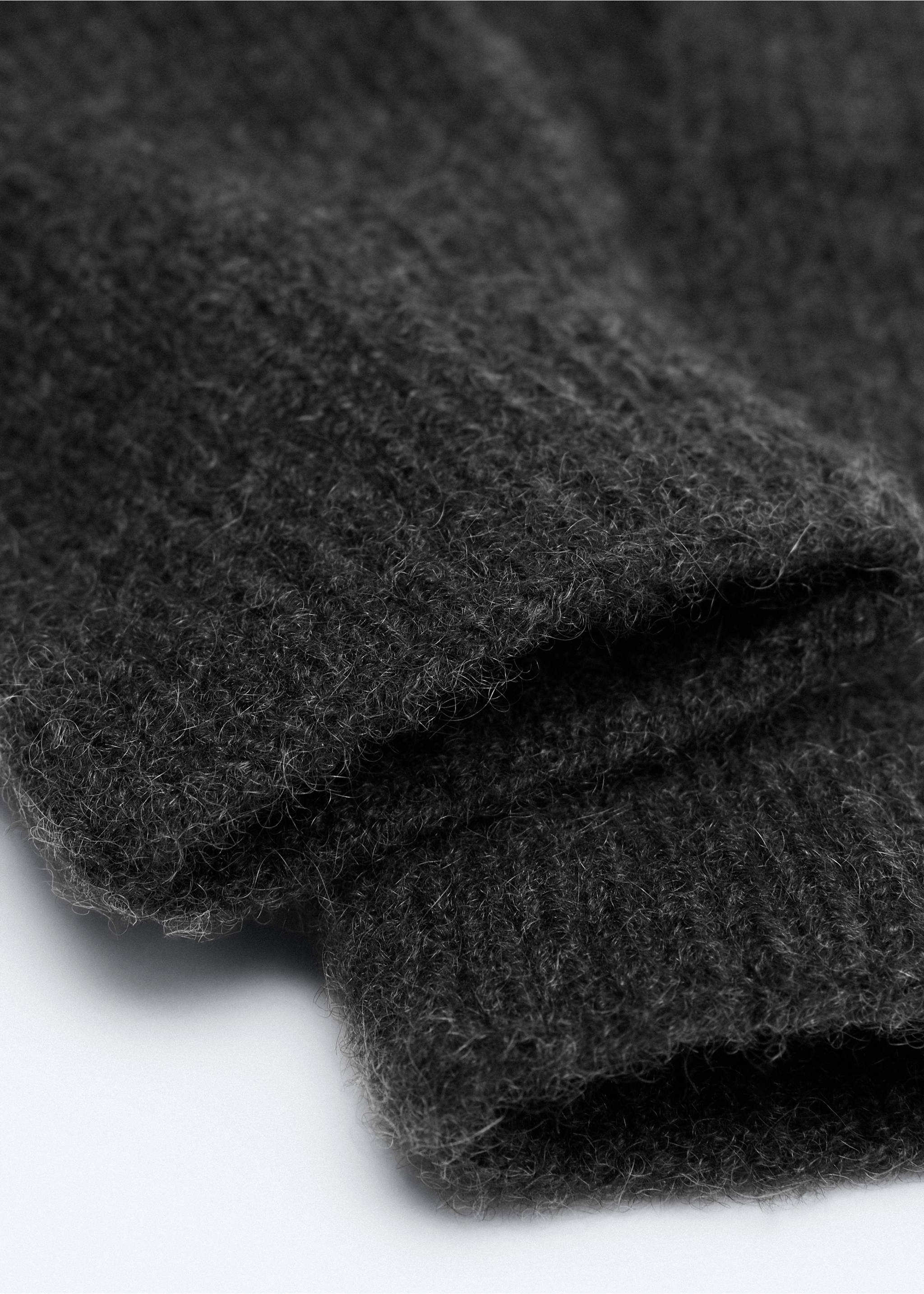 100% Cashmere gloves - Medium plane, Charcoal. Ref: 37087114-00.