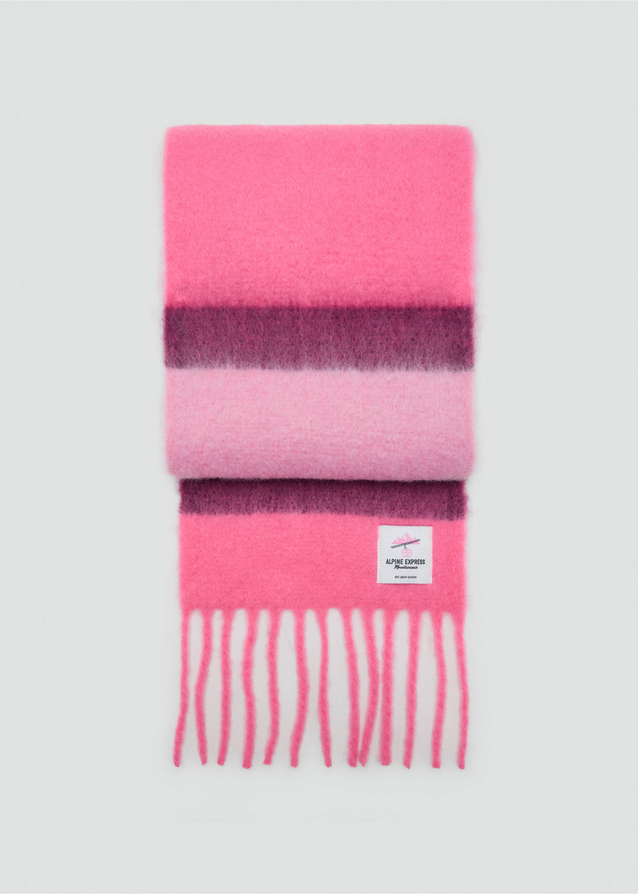 Kombinert strikkeskjerf - Artikkel uten modell, Rosa. Ref: 37087118-00.