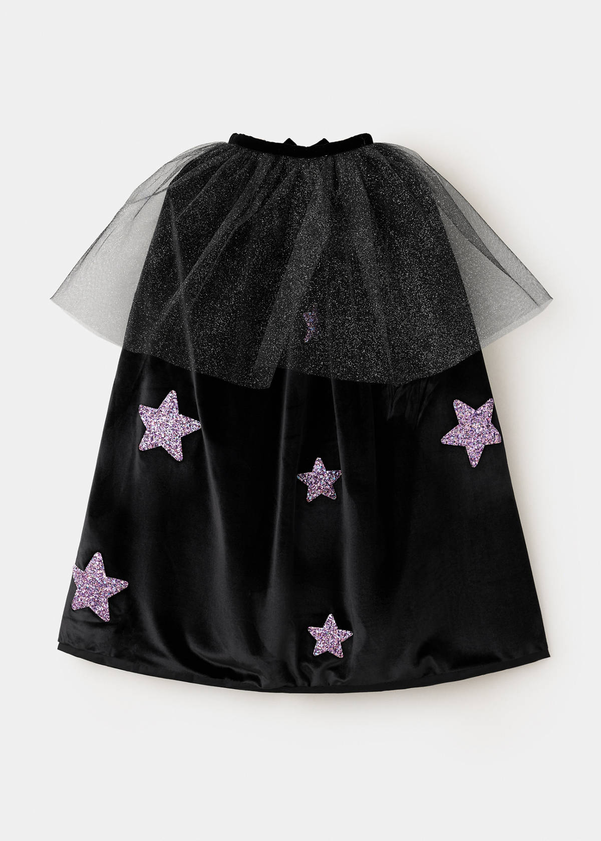 Velvet star cape — Black