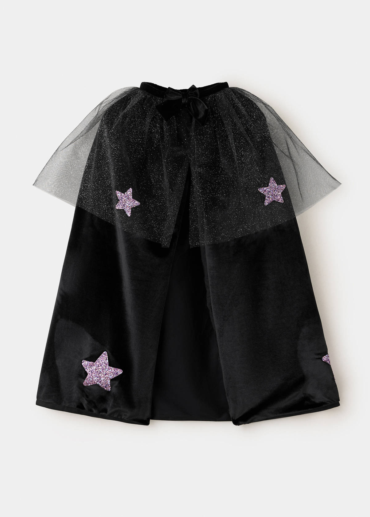 Velvet star cape — Black