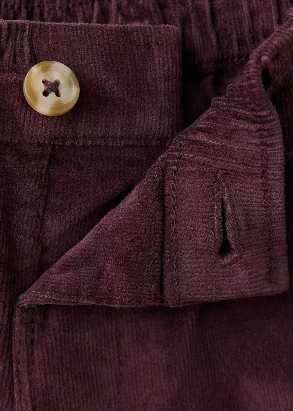 Straight-leg cotton trousers — Maroon