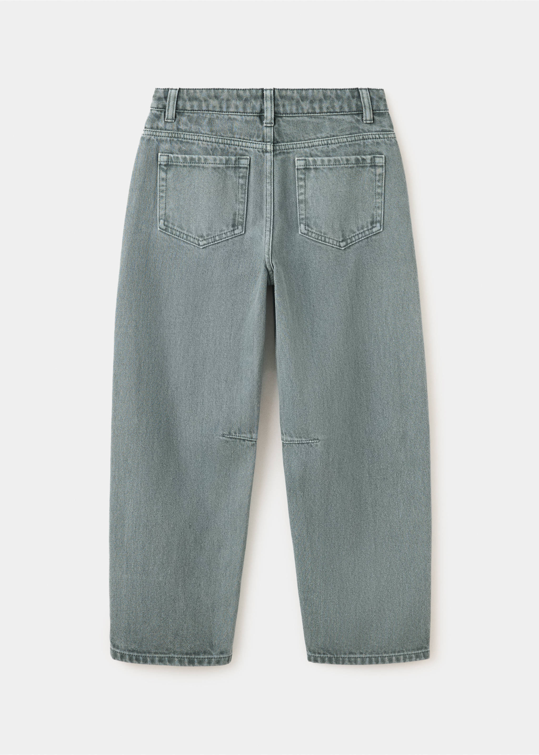 Balloon-leg denim trousers - Reverse of the article, Khaki. Ref: 37087128-00.