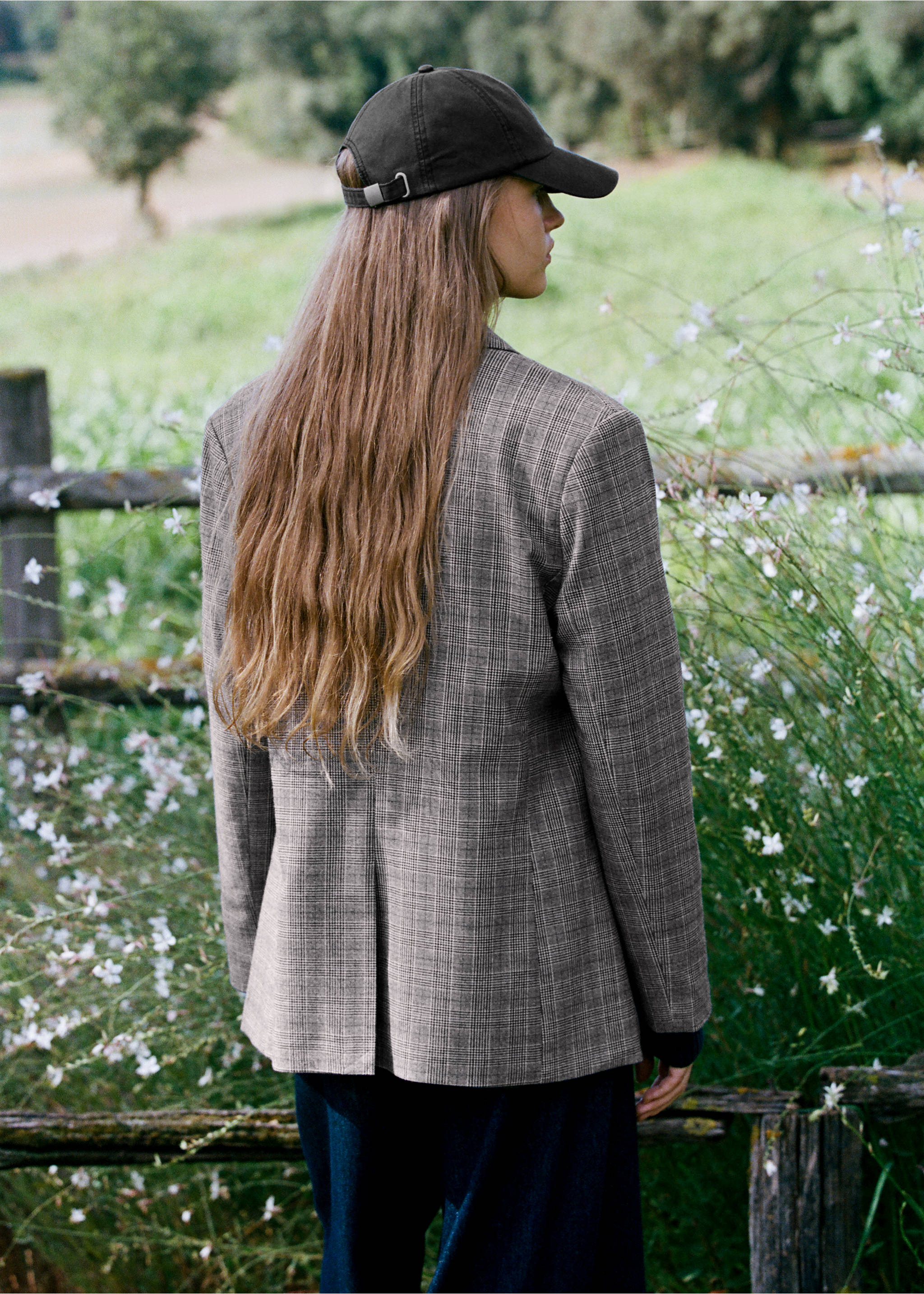 Check-print jacket - Reverse of the article, Medium Brown. Ref: 37087129-00.