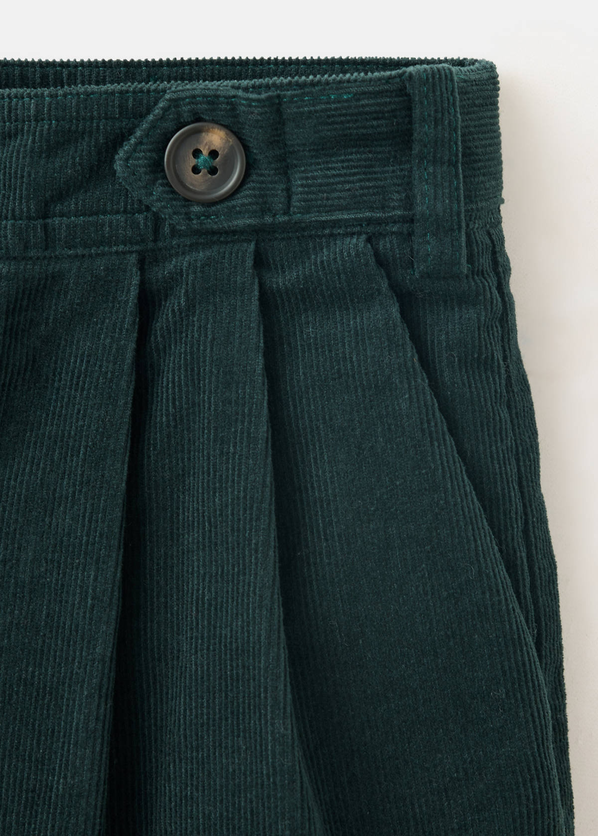 Straight-leg corduroy trousers — Dark Green