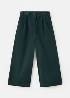 Straight-leg corduroy trousers — Dark Green 1