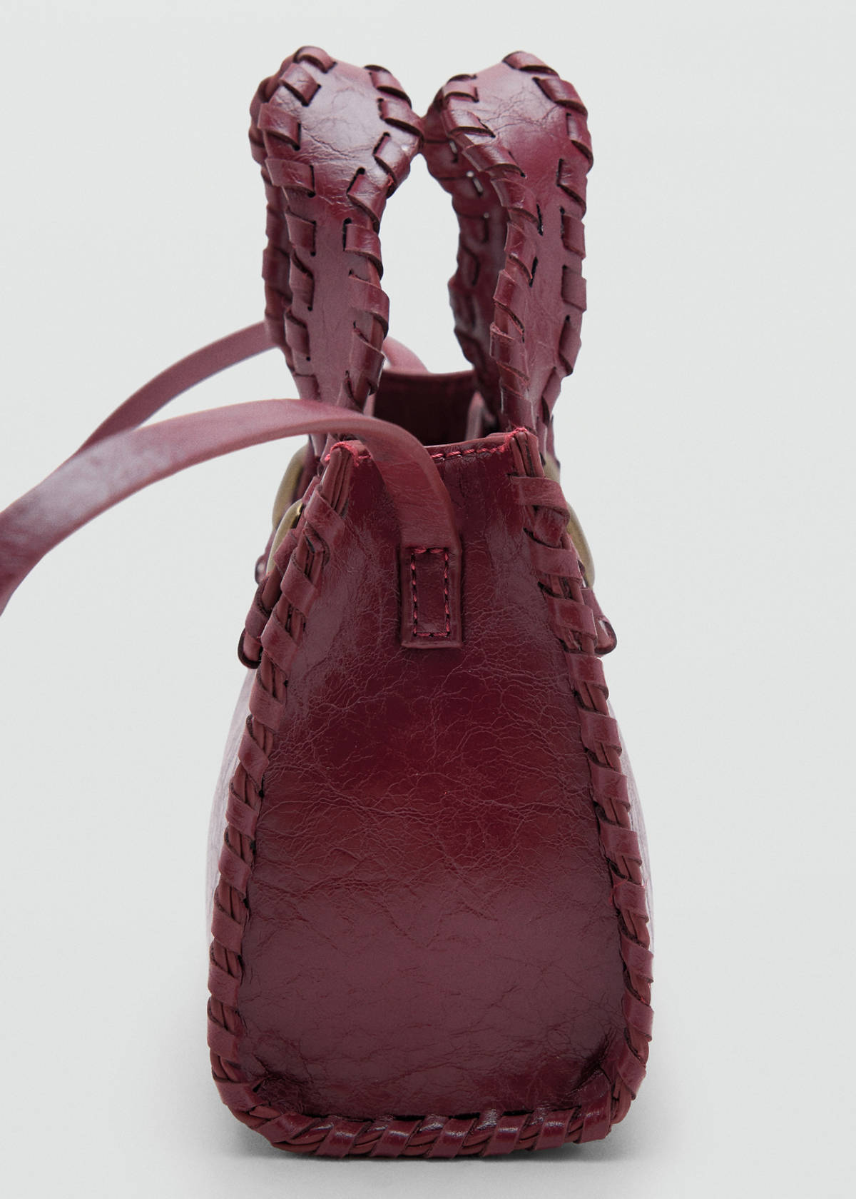 Braided mini bag — Maroon