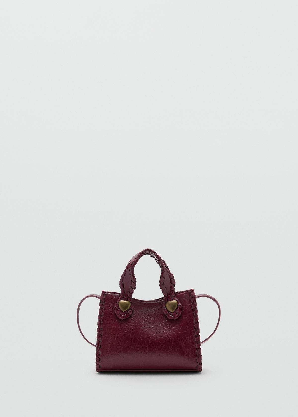 Braided mini bag — Maroon