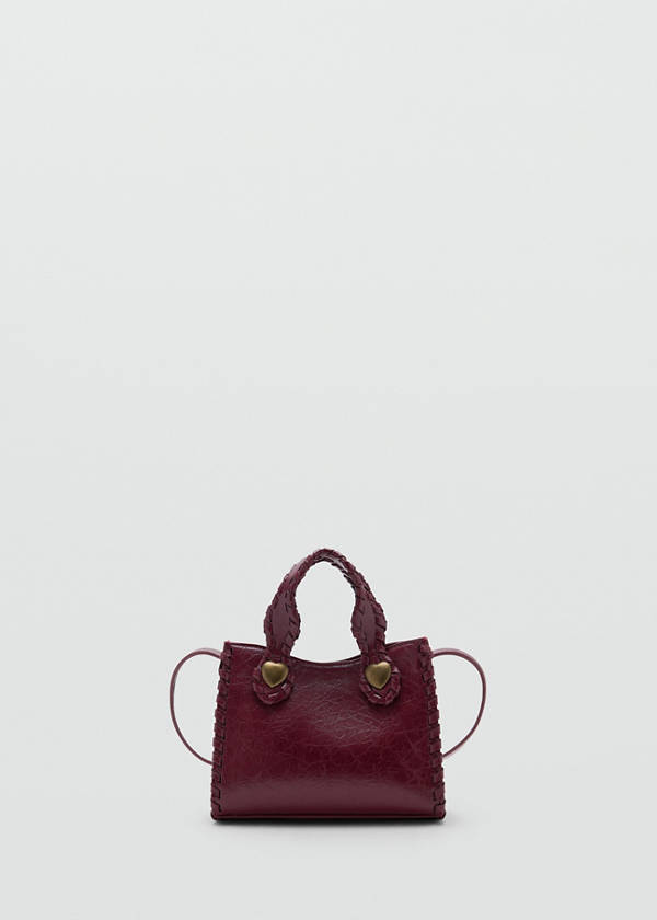 Braided mini bag — Maroon