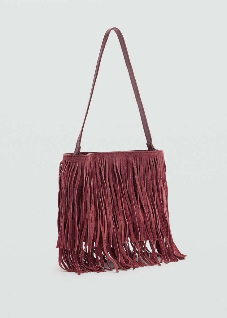 Mini leather tassel bag