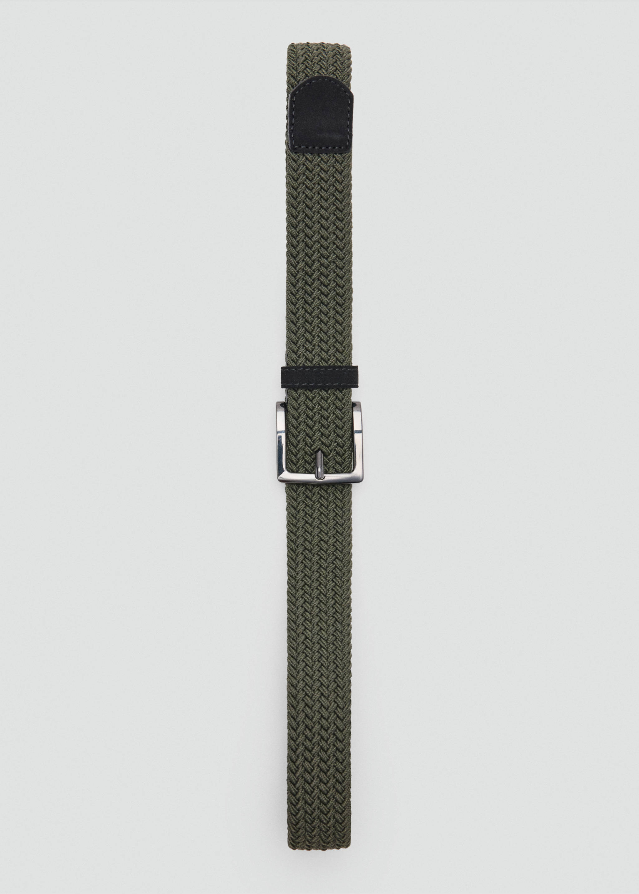 Braided elastic belt - Details of the article 2, Green. Ref: 37087135-00.
