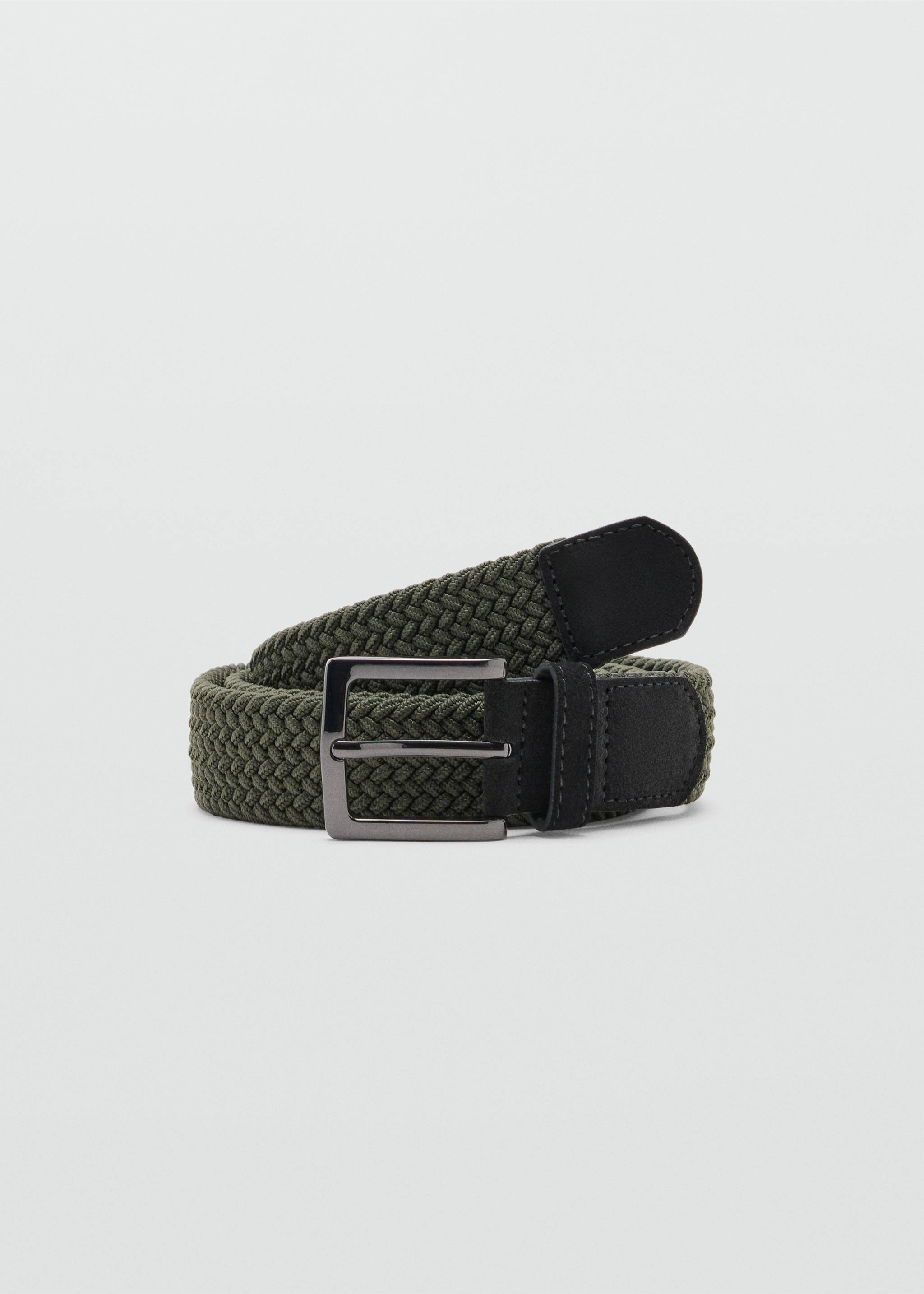 Braided elastic belt - Article without model, Green. Ref: 37087135-00.