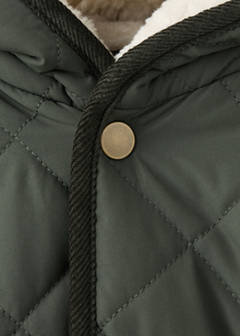 Padded coat with hood — Khaki 3