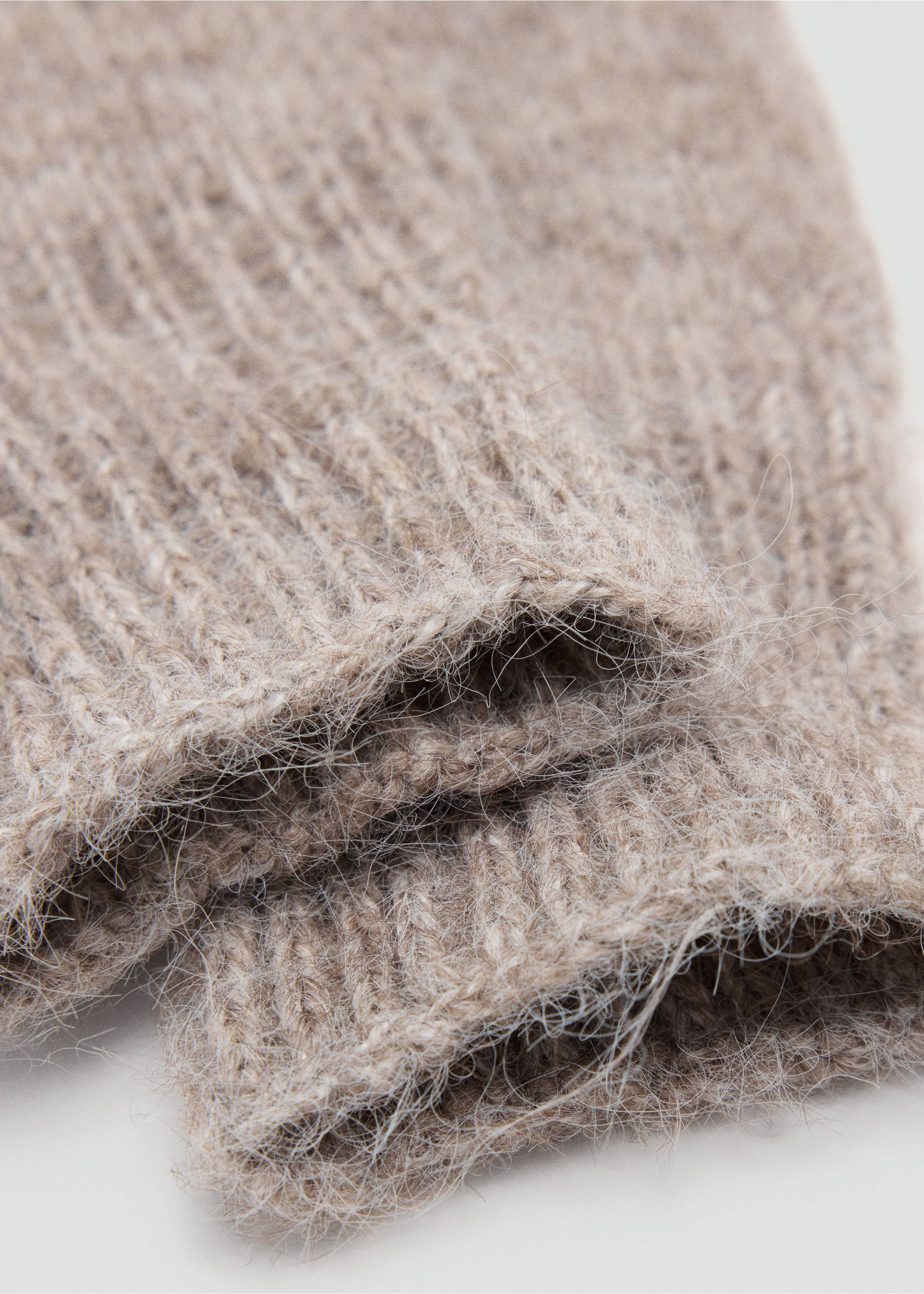 Plain knit gloves - Medium plane, Medium Brown. Ref: 37087775-00.