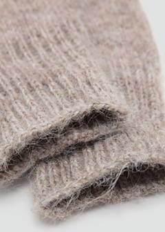 Plain knit gloves — Medium Brown 2