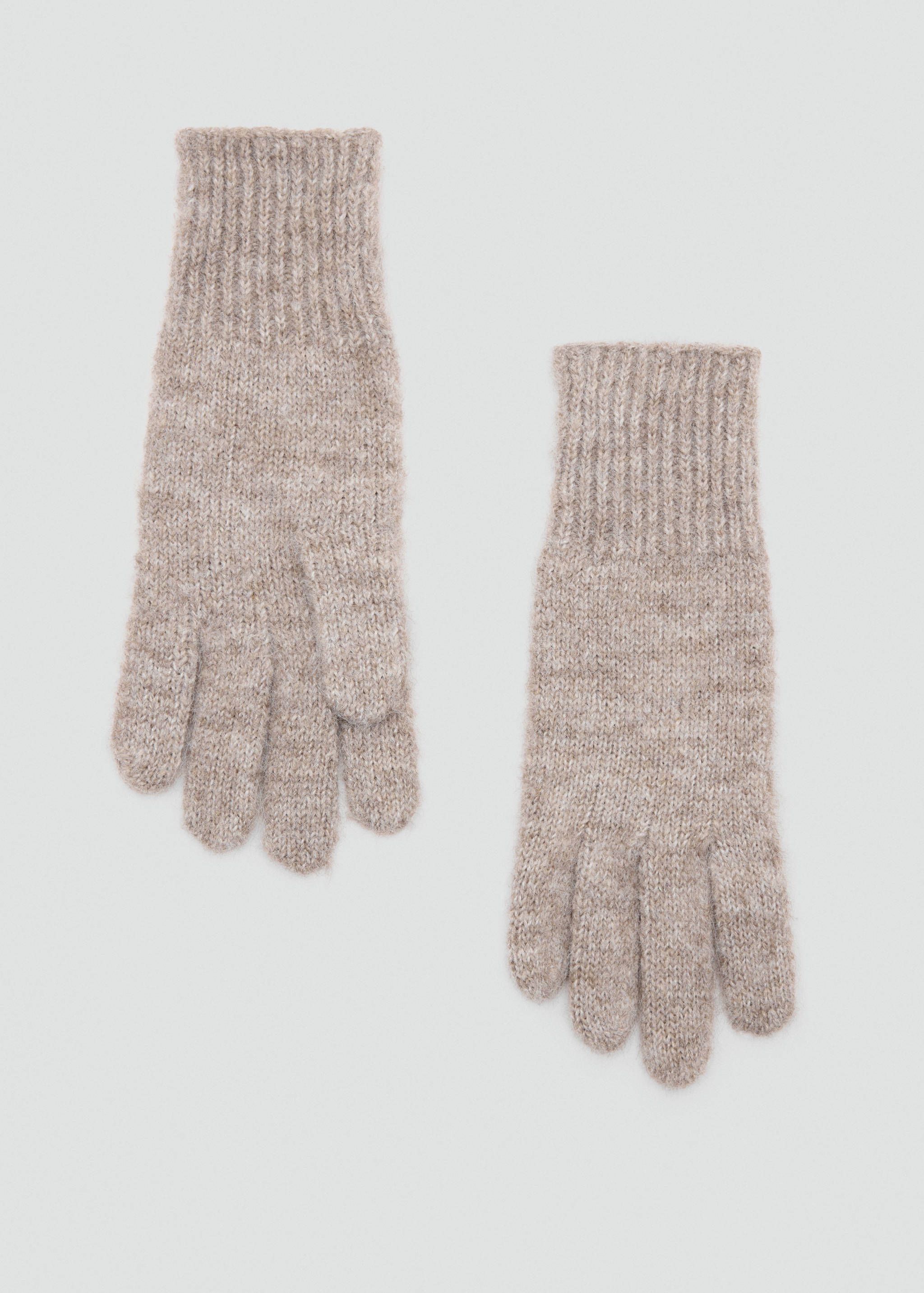 Plain knit gloves - Article without model