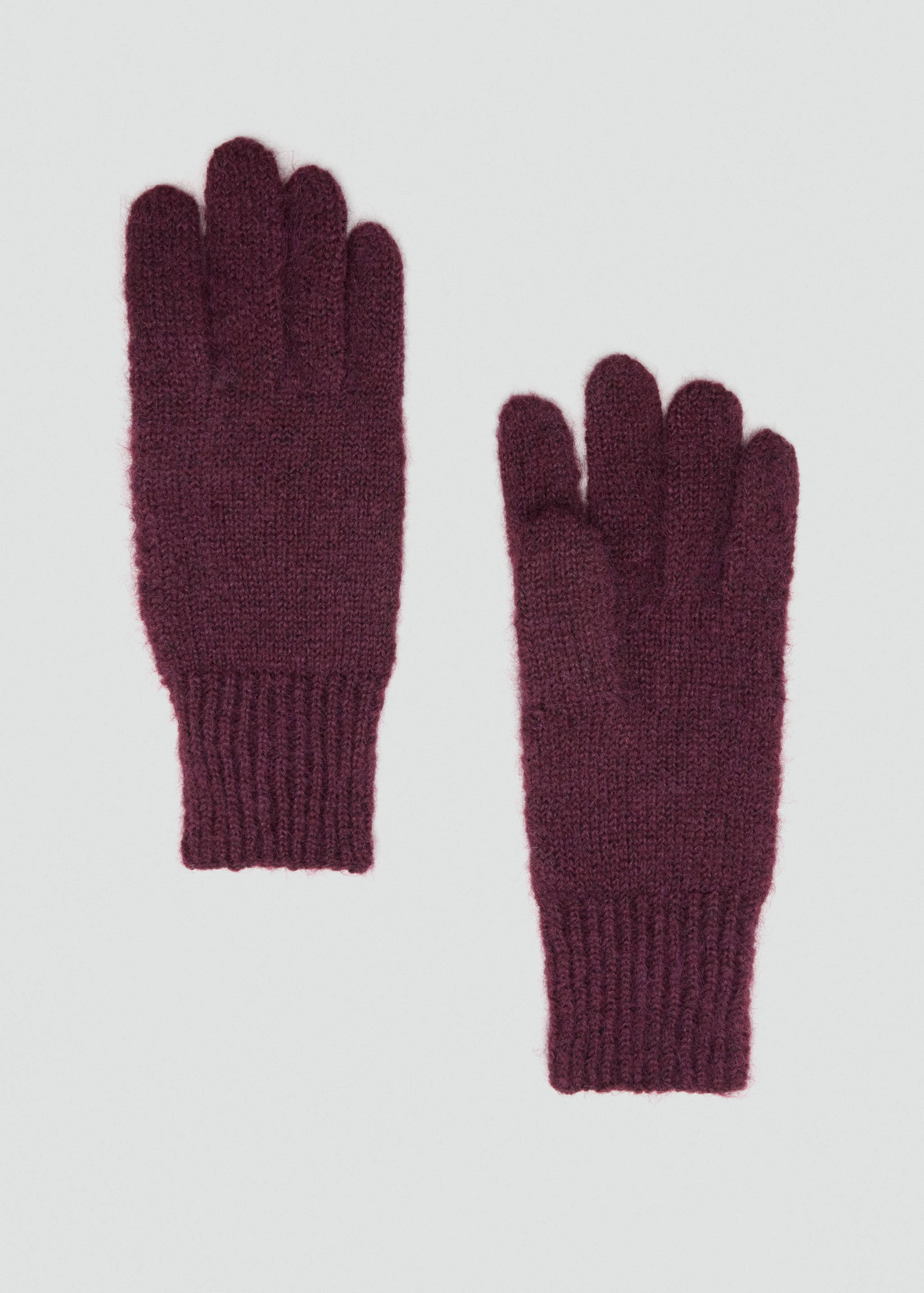 Plain knit gloves - Article without model