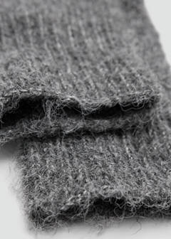 Plain knit gloves — Charcoal 2