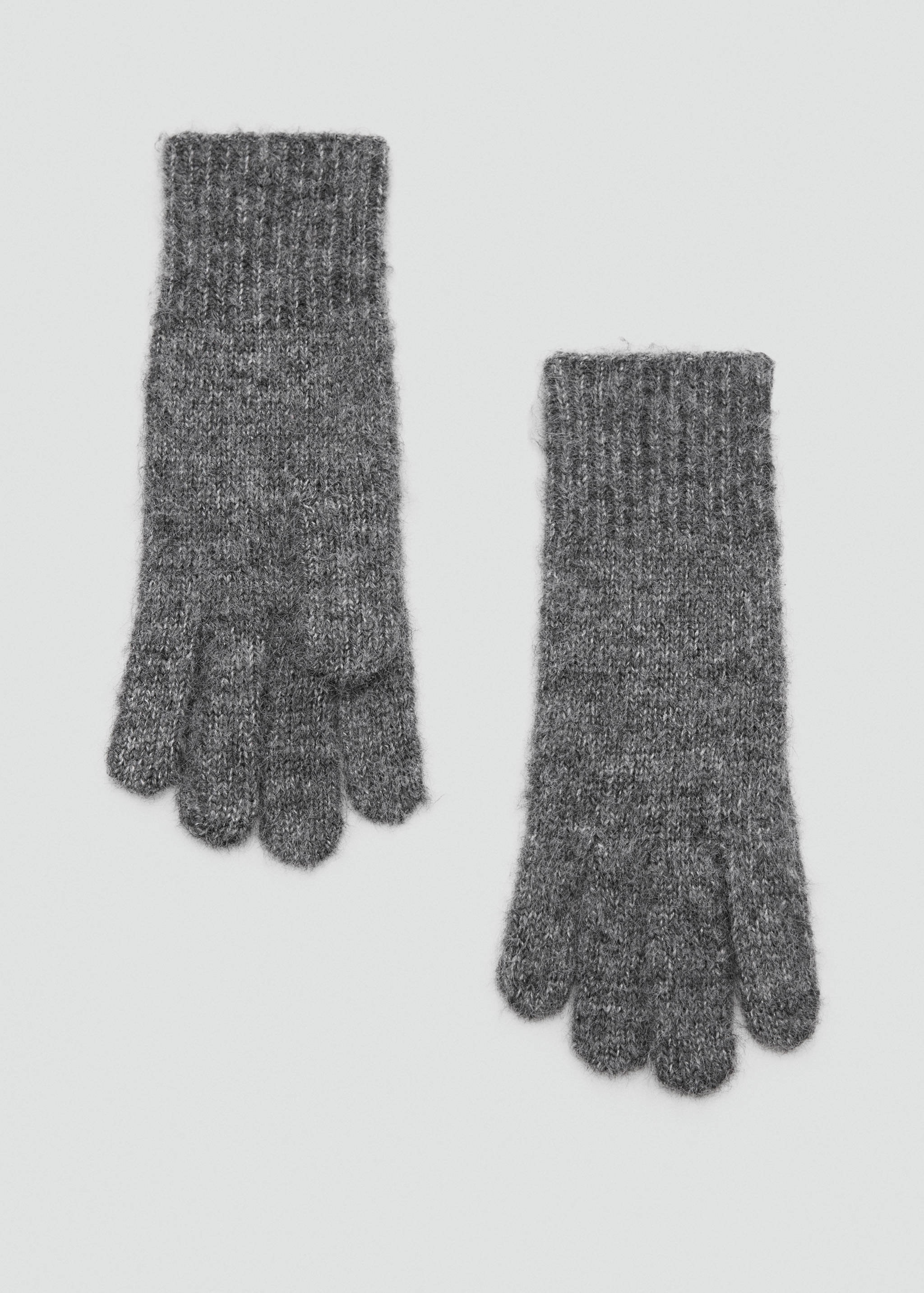 Plain knit gloves - Article without model