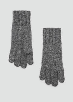 Plain knit gloves — Charcoal 1