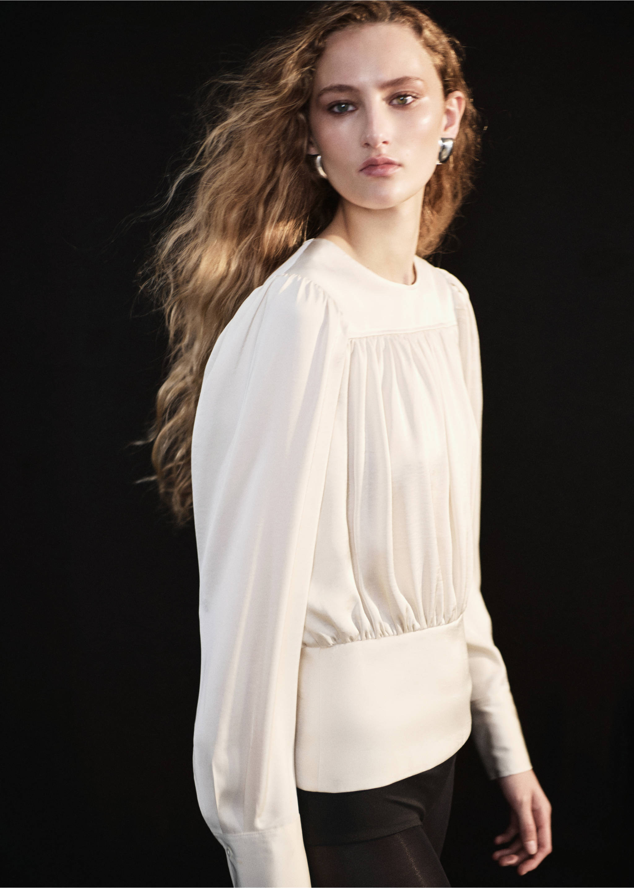 BLOUSE GOLDY - Μεσαίο πλάνο, Εκρού. Ref: 37087776-00.