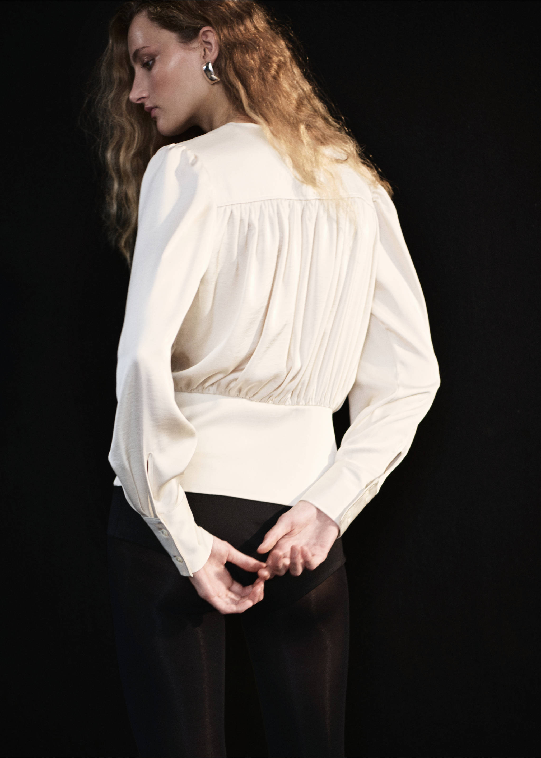 BLOUSE GOLDY - Πίσω όψη προϊόντος, Εκρού. Ref: 37087776-00.