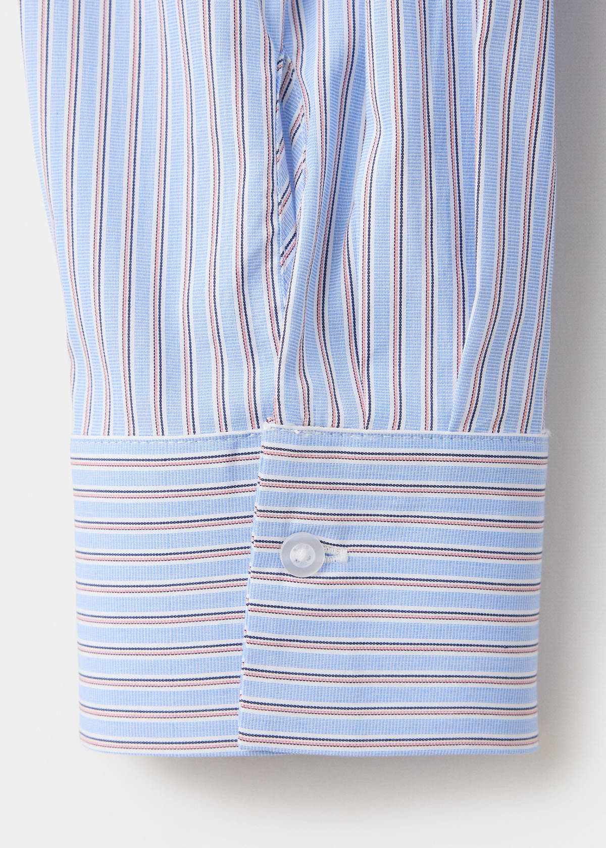 Striped cropped shirt — Sky Blue