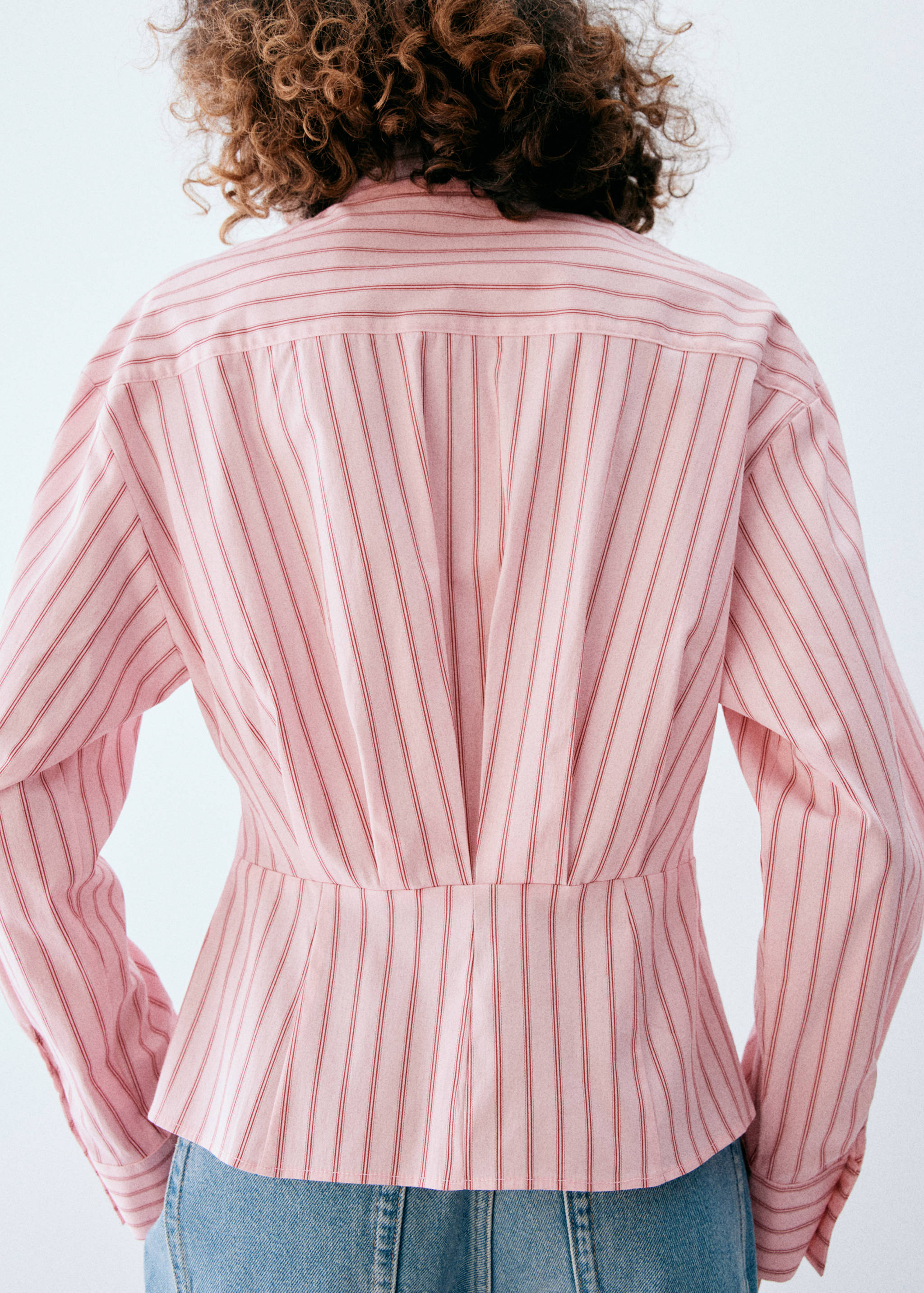 Striped cropped shirt - Reverse of the article